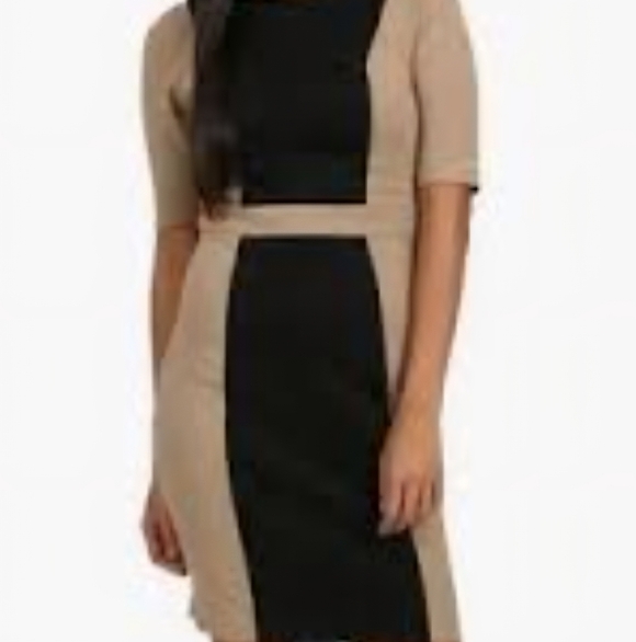 Trina Turk Dresses & Skirts - Trina Turk Elegant Black and Tan Colorblock Dress